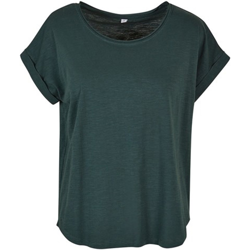 Abbigliamento Donna T-shirts a maniche lunghe Build Your Brand Long Verde