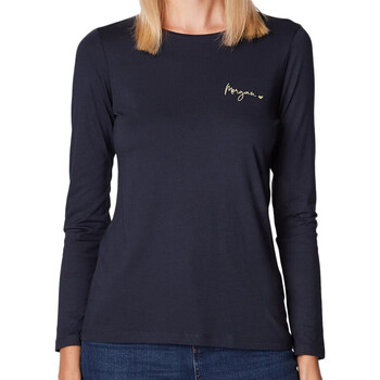 Abbigliamento Donna T-shirts a maniche lunghe Morgan 222-TCOEUR Blu