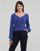 Abbigliamento Donna Maglioni Vero Moda VMNEWLEXSUN LS DOUBLE V-NCK Blu