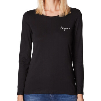 Abbigliamento Donna T-shirts a maniche lunghe Morgan 222-TCOEUR Nero