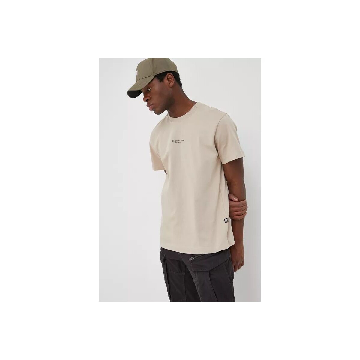 Abbigliamento Uomo T-shirt & Polo G-Star Raw D21377-C784 UNISEX LOGO LOOSE-159 ECRU Bianco