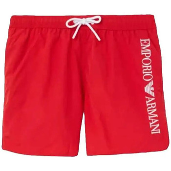 Abbigliamento Uomo Costume / Bermuda da spiaggia Emporio Armani Logo brodé Rosso
