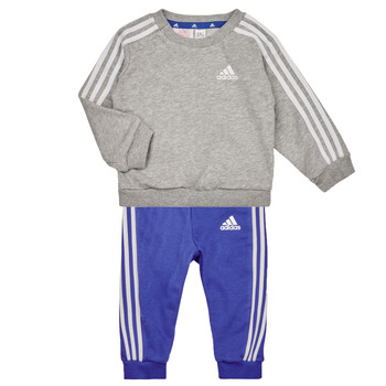 Abbigliamento Bambino Completo Adidas Sportswear 3S JOG Grigio / Bianco / Blu