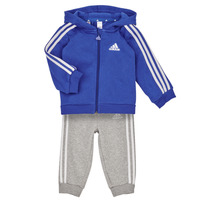 Abbigliamento Bambino Completo Adidas Sportswear 3S FZ FL JOG Blu / Bianco / Grigio