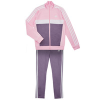 Abbigliamento Bambina Tuta Adidas Sportswear 3S TIBERIO TS Rosa / Bianco / Viola