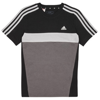 Abbigliamento Bambino T-shirt maniche corte Adidas Sportswear 3S TIB T Nero / Grigio / Bianco
