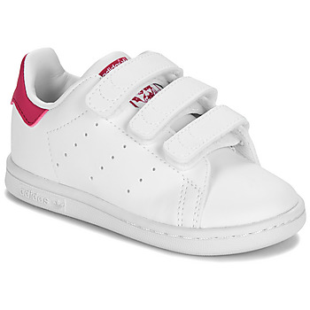 Scarpe Bambina Sneakers basse adidas Originals STAN SMITH CF I Bianco / Rosa