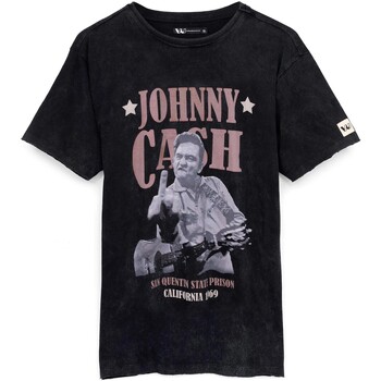 Abbigliamento T-shirts a maniche lunghe Johnny Cash State Prison Nero