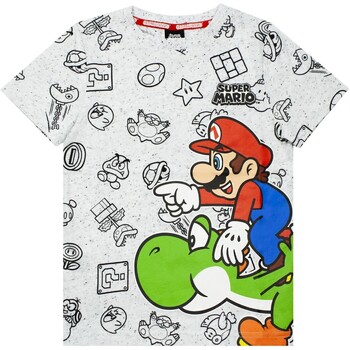 Abbigliamento Bambino T-shirt maniche corte Super Mario  Grigio
