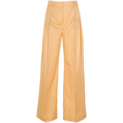Abbigliamento Donna Pantaloni Kaos Collezioni Pantalone wide leg a vita alta Oro
