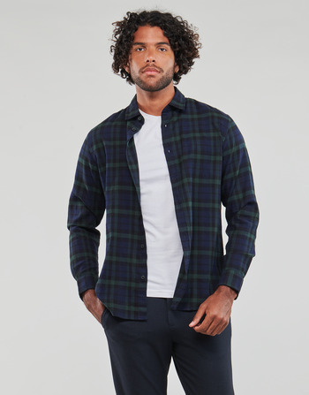 Abbigliamento Uomo Camicie maniche lunghe Selected SLHSLIMOWEN-FLANNEL SHIRT LS NOOS Marine
