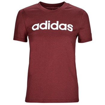 Abbigliamento Donna T-shirt maniche corte Adidas Sportswear LIN T Marrone / Bianco