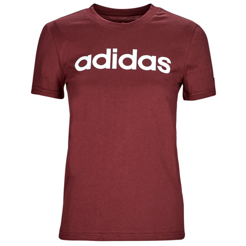 Abbigliamento Donna T-shirt maniche corte Adidas Sportswear LIN T Marrone / Bianco