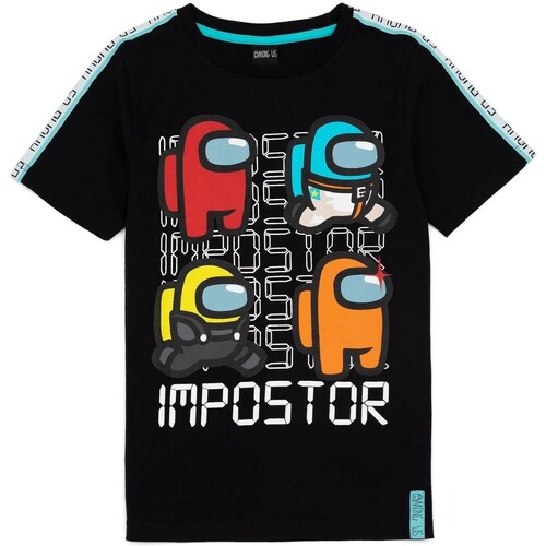 Abbigliamento Unisex bambino T-shirt maniche corte Among Us Impostor Nero