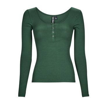 Abbigliamento Donna T-shirts a maniche lunghe Pieces PCKITTE LS TOP NOOS Verde