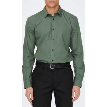 Abbigliamento Uomo Camicie maniche lunghe Only&sons 22015472 Verde