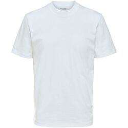 Abbigliamento Uomo T-shirt & Polo Selected 16077385 RELAXCOLMAN-BRIGHT WHITE Bianco