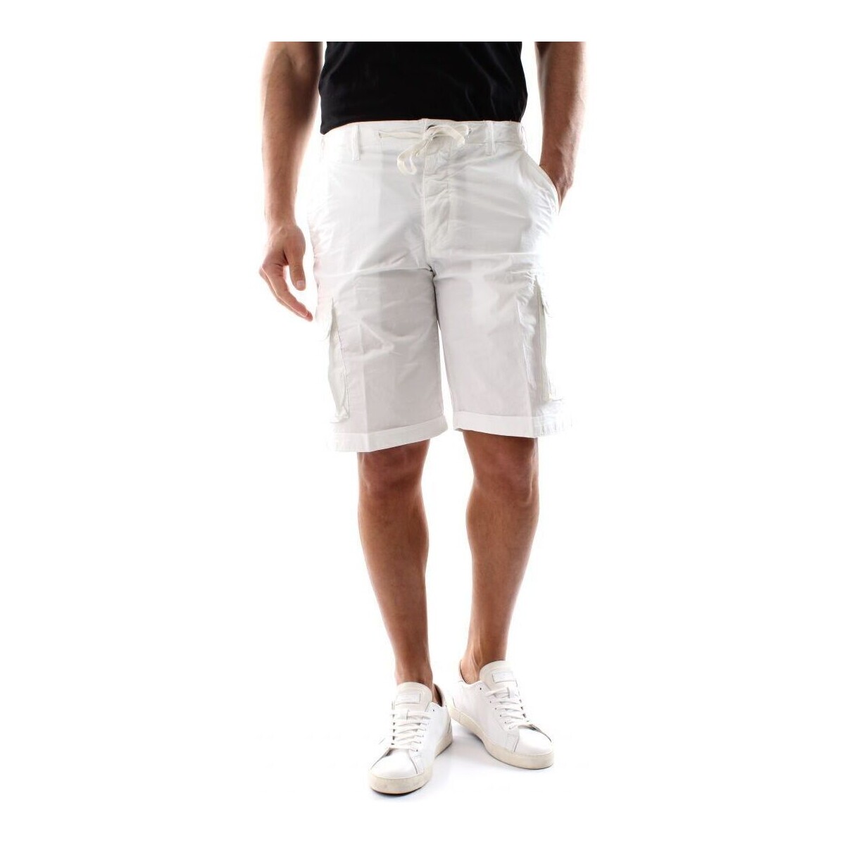 Abbigliamento Uomo Shorts / Bermuda 40weft NICKSUN 1274-40W441 WHITE Bianco