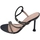 Scarpe Donna Sandali Malu Shoes Sandali donna nero cerimonia con fasce incrociate strass piede Nero