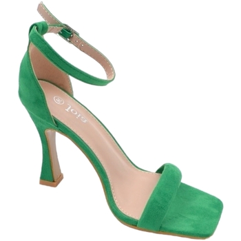 Scarpe Donna Sandali Malu Shoes Sandalo alto donna verde in pelle scamosciata con fascia e tacc Verde