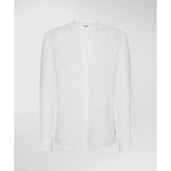 Abbigliamento Uomo Camicie maniche lunghe Peuterey IBERIS LINO Bianco