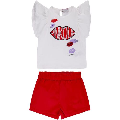 Abbigliamento Bambina Completi Pinko COMPLETO JERSEY STRETCH Bianco