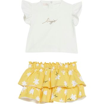 Abbigliamento Bambina Completo Liu Jo HNY COMP. T-SHIRT+GO Bianco-Q9053-SN. WH/DAISY CAN