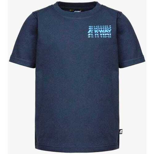 Abbigliamento Bambino T-shirt & Polo Kway Kids T-SHIRT P.ODOM MULTIPLE LOGO Blu
