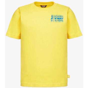 Abbigliamento Bambino T-shirt & Polo Kway Kids T-SHIRT P.ODOM MULTIPLE LOGO Giallo-XZ7-YELLOW SUNSTRUCK