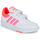 Scarpe Bambina Sneakers basse Adidas Sportswear HOOPS 3.0 CF C Bianco / Rosa