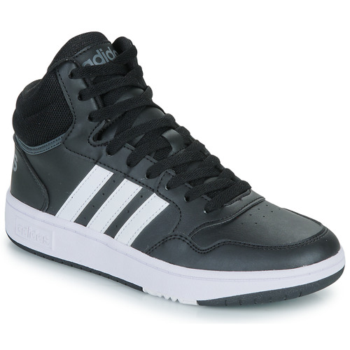 Scarpe Unisex bambino Sneakers alte Adidas Sportswear HOOPS MID 3.0 K Nero / Bianco
