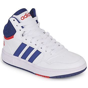 Scarpe Unisex bambino Sneakers alte Adidas Sportswear HOOPS MID 3.0 K Bianco / Blu / Rosso