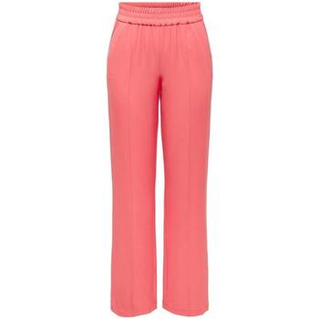 Abbigliamento Donna Pantaloni Only ONLLUCY- LAURA MW WIDE PINTUCK PANT NOOS Rosa