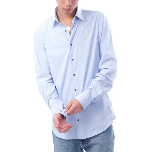 Abbigliamento Uomo Camicie maniche lunghe MICHAEL Michael Kors PERFORMANCE STRETCH SLIM SHIRT Blu