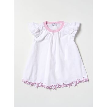 Abbigliamento Bambina Vestiti Pinko Up vestito popeline neonata Bianco