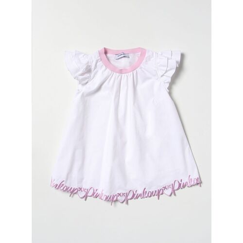 Abbigliamento Bambina Vestiti Pinko Up vestito popeline neonata Bianco