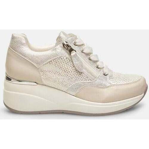 Scarpe Donna Mocassini Bata Sneaker donna con zip e suola platform Bianco