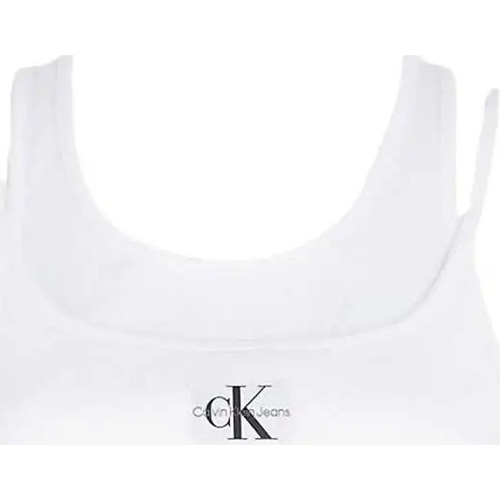 Abbigliamento Donna Top / T-shirt senza maniche Calvin Klein Jeans Cotele luxe Bianco
