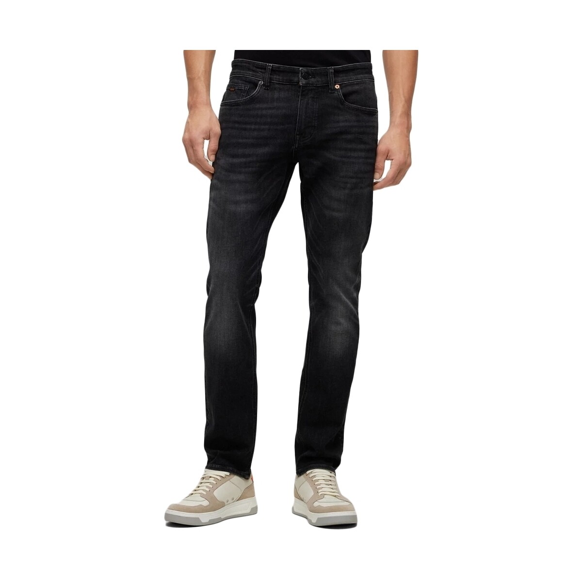 Abbigliamento Uomo Jeans BOSS Stretch gris charbon Nero