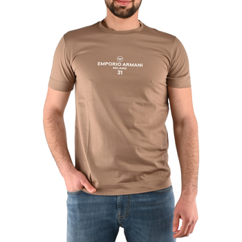 Abbigliamento Uomo T-shirt maniche corte Emporio Armani 3l1tcp_1jsaz-0431 Beige