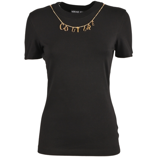 Abbigliamento Donna T-shirt maniche corte Versace Jeans Couture 74hahe05cj02e-899 Nero