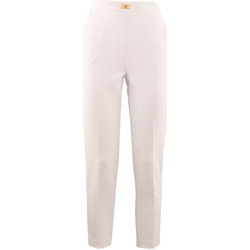 Abbigliamento Donna Pantaloni Elisabetta Franchi pa05231e2-360 Bianco