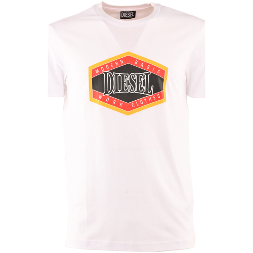 Abbigliamento Uomo T-shirt maniche corte Diesel a06497_0grai-100 Bianco