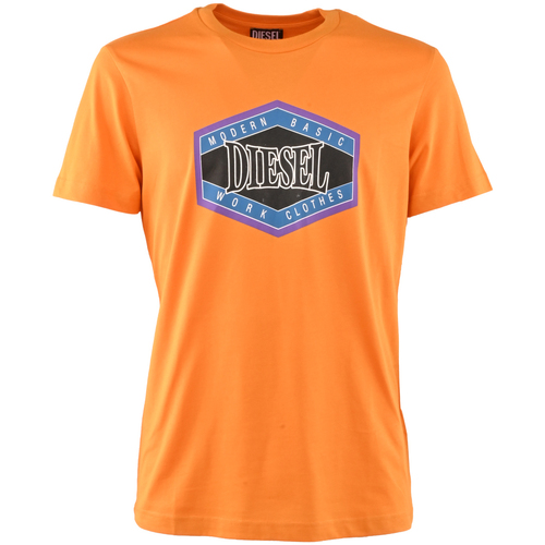 Abbigliamento Uomo T-shirt maniche corte Diesel a06497_0grai-21d Arancio