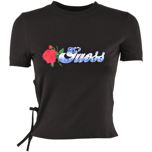Abbigliamento Donna T-shirts a maniche lunghe Guess w3ri22_j1314-jblk Nero