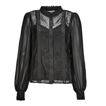 Abbigliamento Donna Top / Blusa Only ONLHANNAH LS MIX LACE TOP  WVN Nero