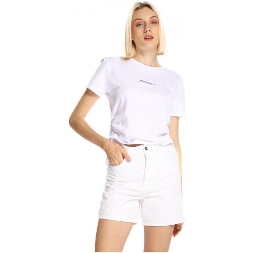 Abbigliamento Donna T-shirt & Polo Hinnominate T-SHIRT IN JERSEY MEZZA MANICA CON STAMPA Bianco