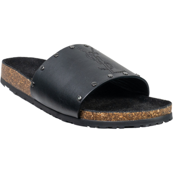 Scarpe Donna Sandali Saint Laurent sandali bassi slip-on da donna in pelle nera c Nero
