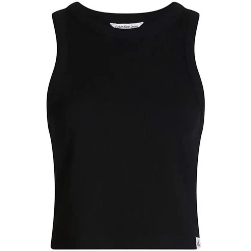Abbigliamento Donna Top / T-shirt senza maniche Calvin Klein Jeans Cotele Nero
