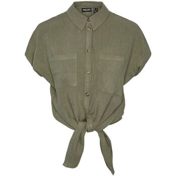 Abbigliamento Donna Camicie Pieces 17124357 VINSTY-DEPP LICHEN GREEN Verde